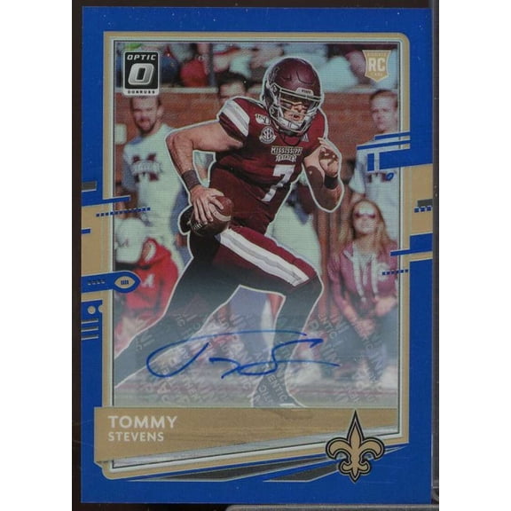 Tommy Stevens/60 Rookie Card 2020 Donruss Optic Rookies Autographs Blue #149