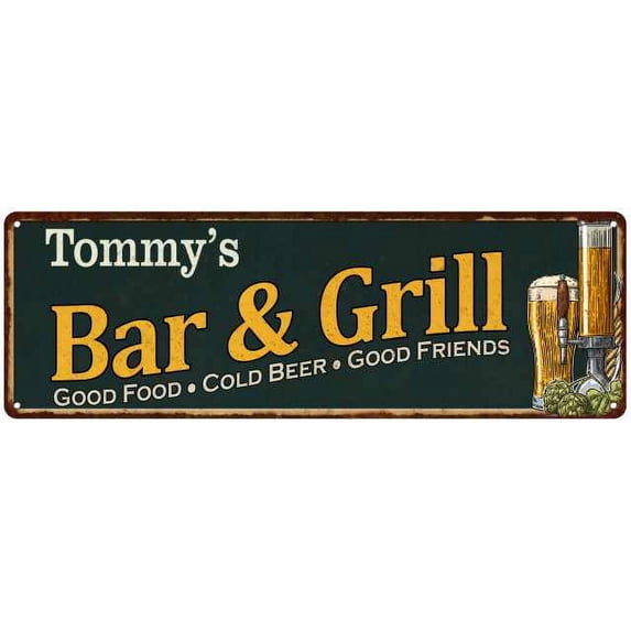 Tommy's Bar and Grill Gift Sign Man Cave Decor 6x18 Gift 206180055239