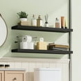 thumbnail image 1 of Tomnk 2pcs Floating Shelves for Wall, 22.5in Bathroom Kitchen Shelves for Farmhouse & Modern Decor, Black, 1 of 7