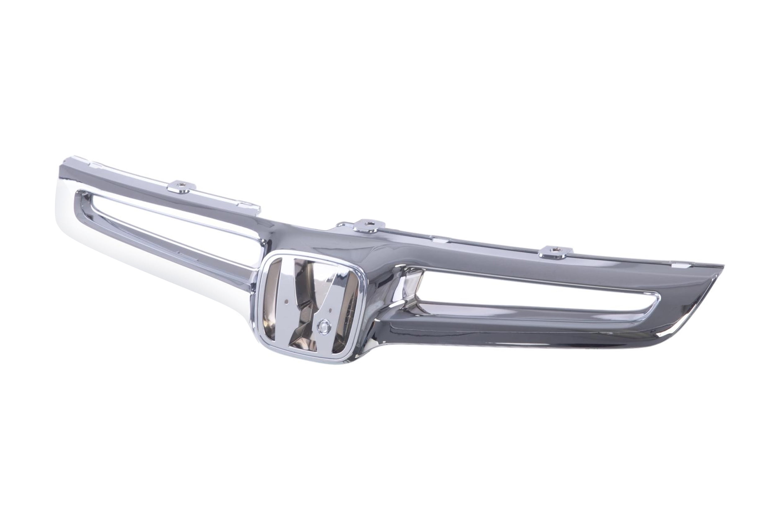 Front Chrome Grille Assembly For 2003-2005 Honda Accord - Direct Fit Replacement With Emblem Spot