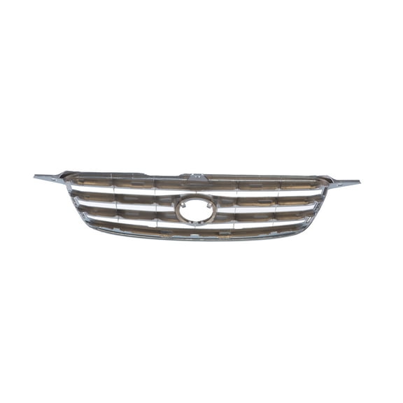 Tomoka Replacement Parts Front Grille Grill Assembly With Chrome Molding With Gray Shell and Insert Compatible With Toyota Corolla 2003 2004