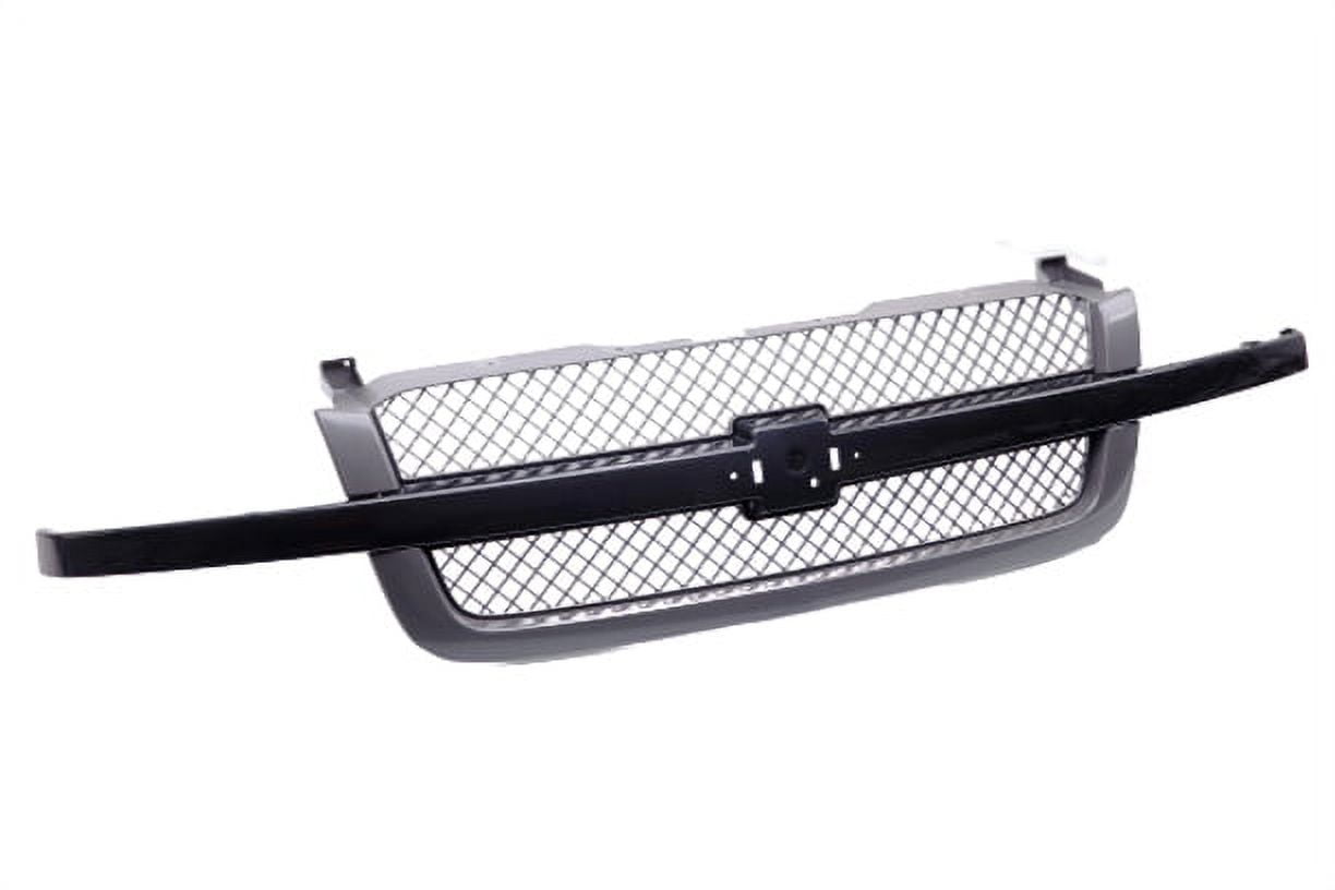 Tomoka Replacement Parts Front Grille Grill Black With Mesh Insert Compatible With Chevrolet Silverado 1500 / 1500HD / 2500 / 2500HD / 3500 Classic For 2003-2007 Pickup Truck