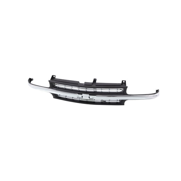 Tomoka Replacement Parts Front Grille Grill With Chrome Center Cross Bar With Black Insert Black Shell Compatible With Chevrolet Silverado 1500 2500 1999-2002 Suburban 1500 2500 Tahoe 2000-2006