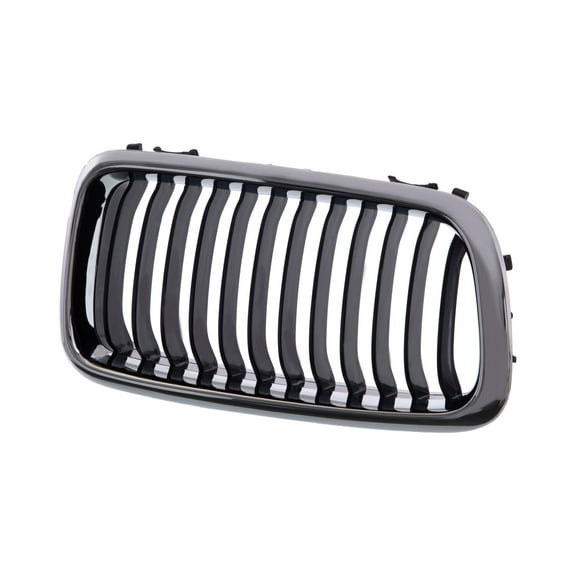 Tomoka Replacement Parts Front Grille Grill Passenger Side With Chrome Frame Surround With Black Insert Compatible With BMW 7 Series E38 1999-2001 740i 740iL