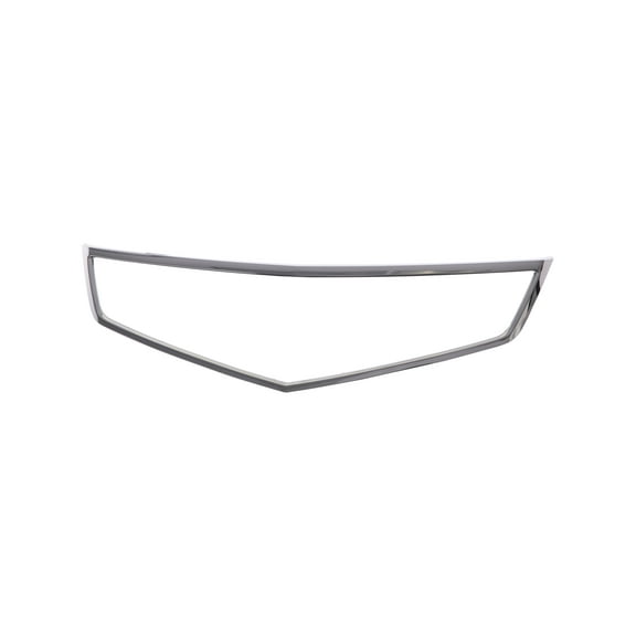 Tomoka Replacement Parts Front Upper Grille Grill Surround Frame Molding Moulding Trim Outer Shell Chrome Plastic Compatible With Acura TSX Base 2006 2007 2008 Sedan
