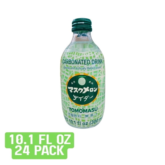 Tomomasu Japanese Carbonated Soda Melon, 10.1 fl oz, 24 pack