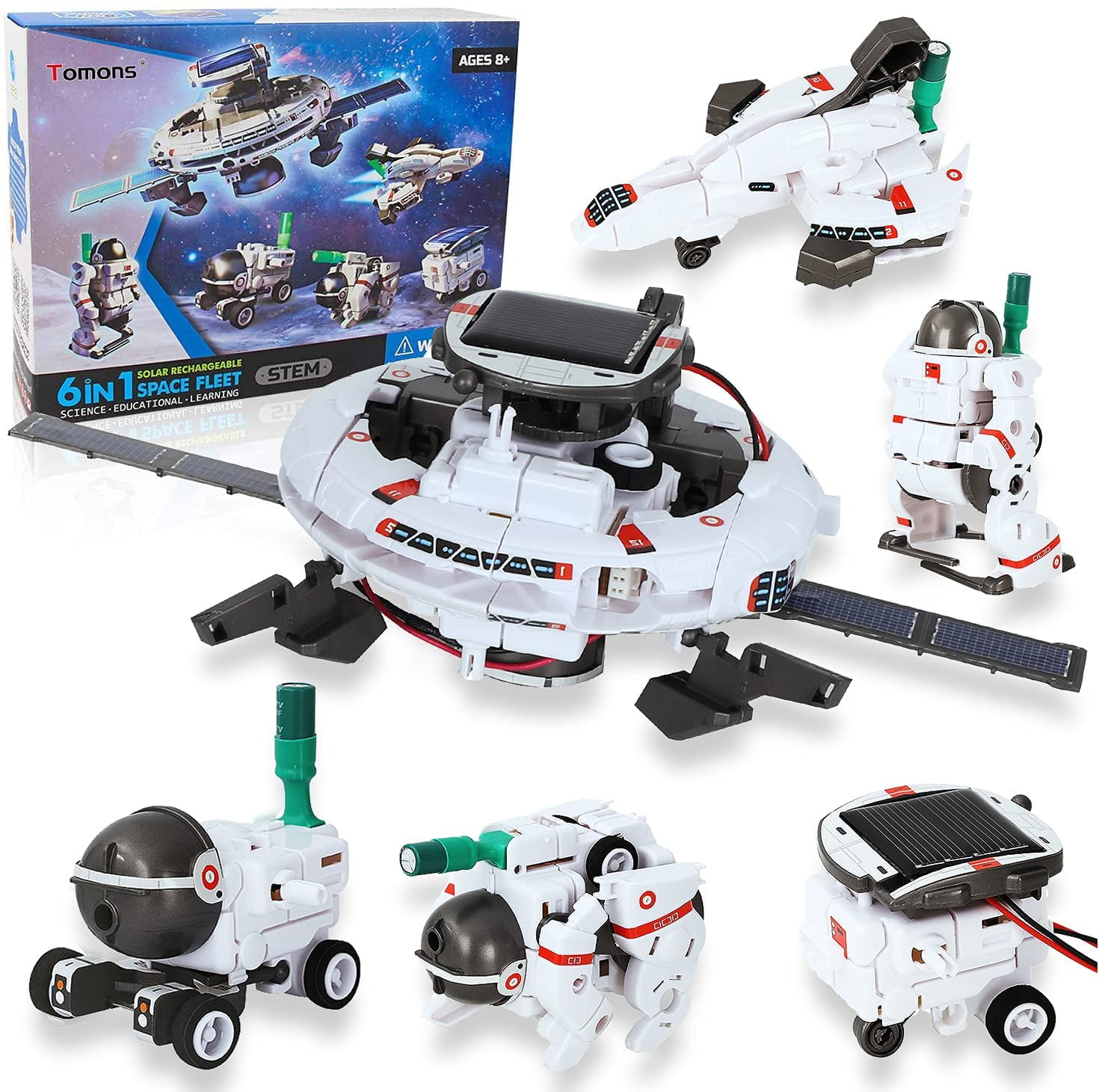 Tomons STEM Toys 6in1 Solar Robot Kit Learning Science Building Toys