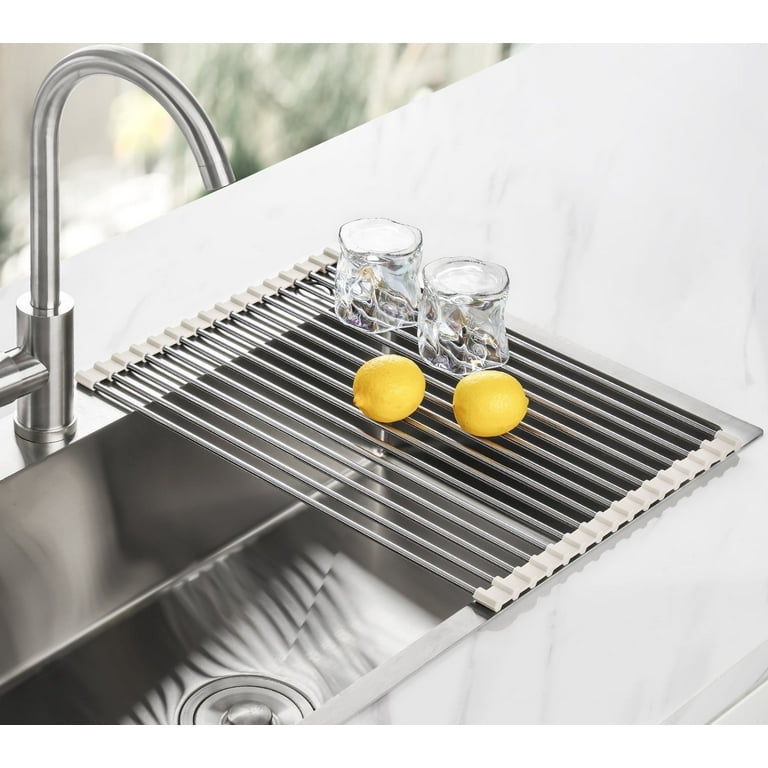 Sink Dish Roll Up Drying Rack Amazon Kitchen Details Silicone