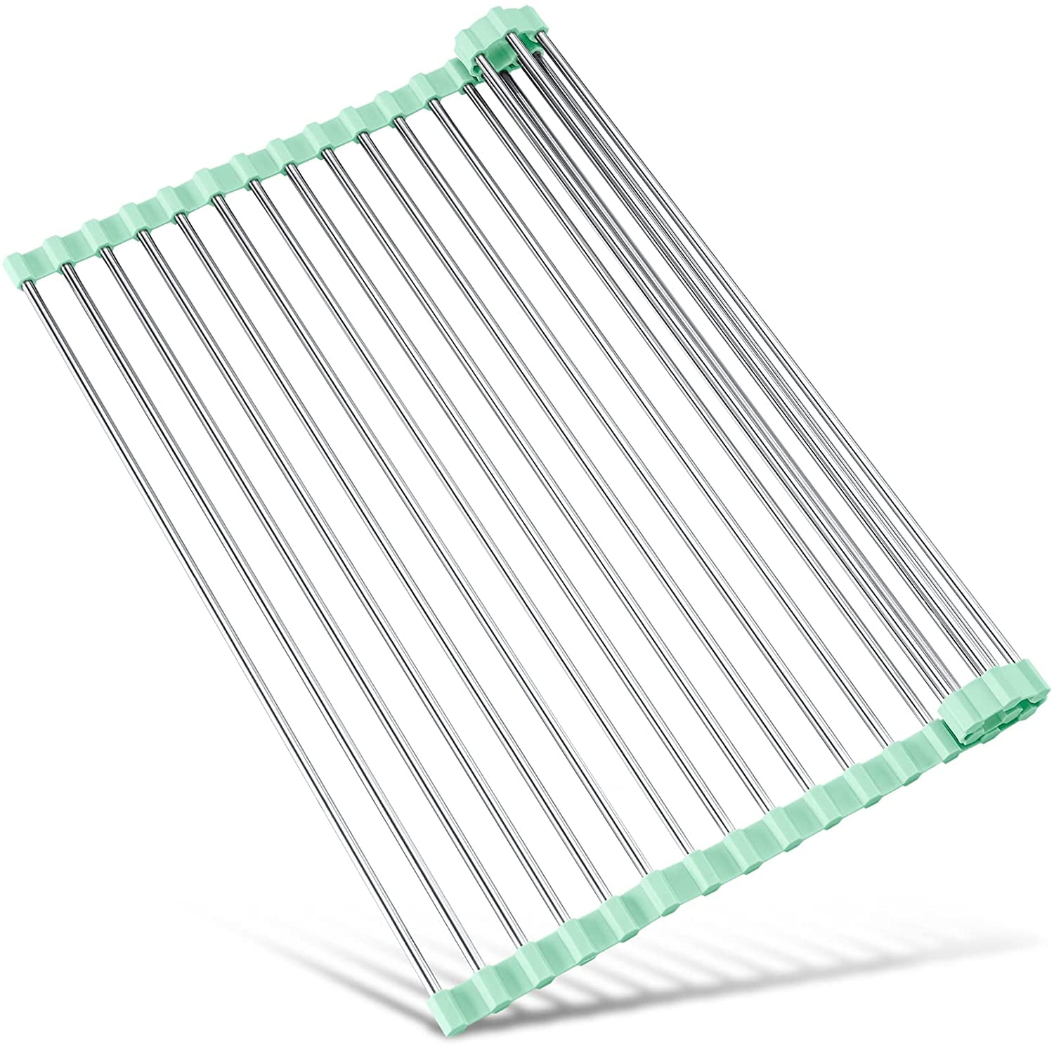 Roll Up Dish Drying Rack, Expandable 304 Stainless Steel Portable