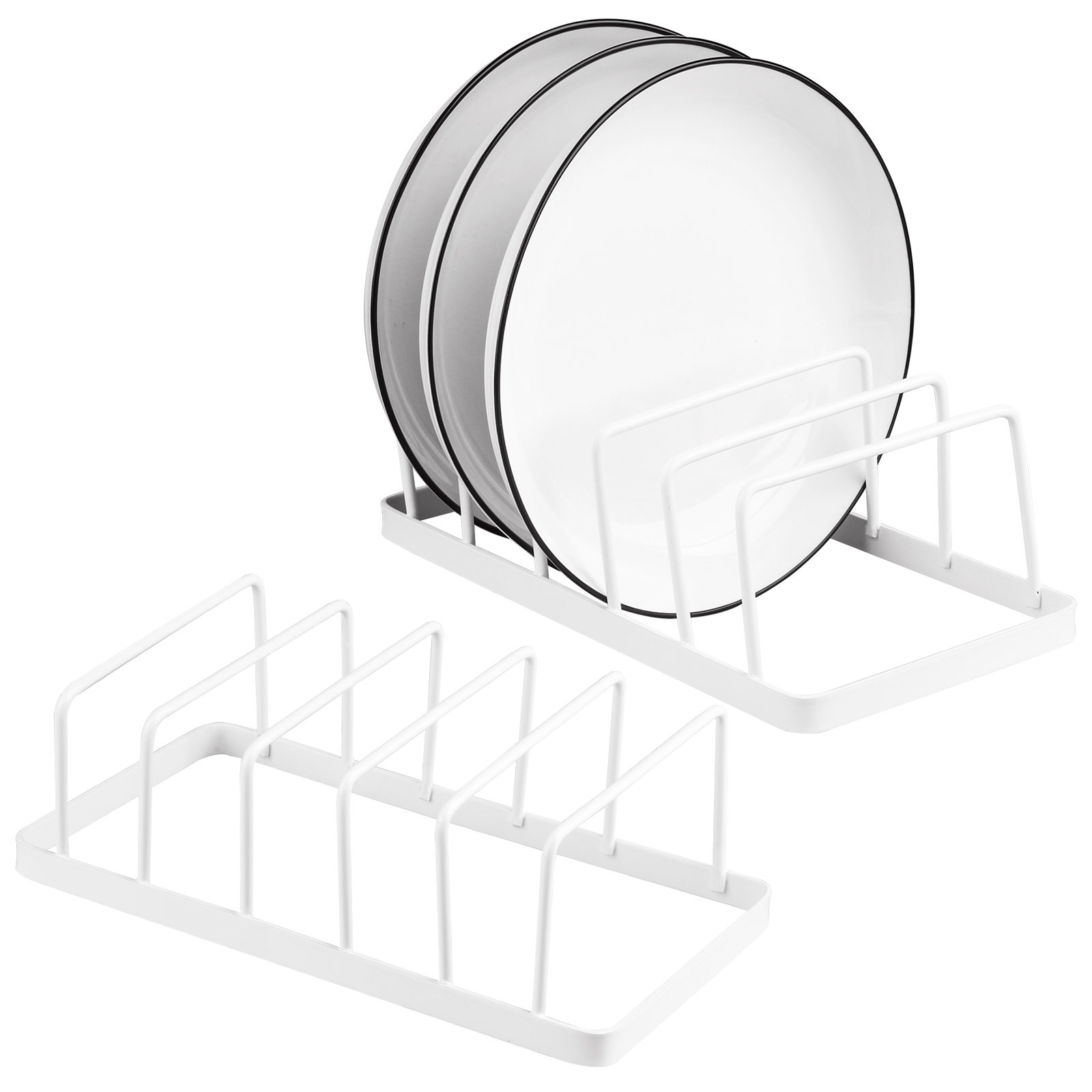 bowl 2 Tier Universal Home Kitchen Organizer Chrome Plate Dish Cup