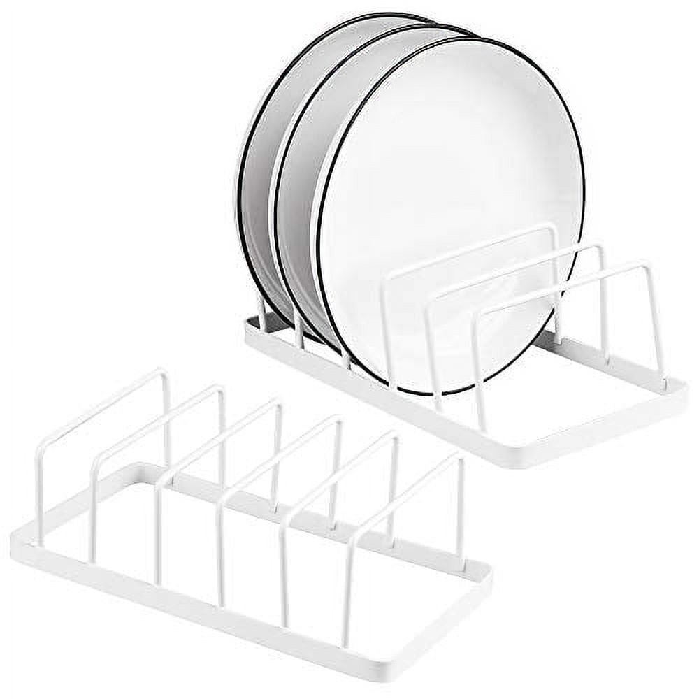 Never Rust Aluminum Dish Rack and Drain Board with Utensil Holder,  Tomorotec 2-tier Kitchen Plate Cup Dish Drying Rack Tray