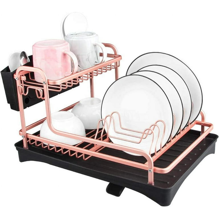 Tomorotec Never Rust Aluminum Dish Rack and Drain Board with
