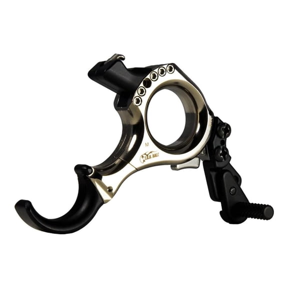 T.R.U. Ball Archery Abyss Flex QuickSilver Large Release, 3 or 4 Finger, Customizable Ergo Finger Pieces (TABF-QS-L)