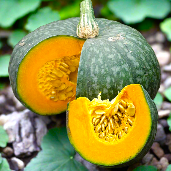 TomorrowSeeds - Kabocha Squash Seeds - 10+ Count - For 2025 Planting Japanese Pumpkin Green Hokkaido