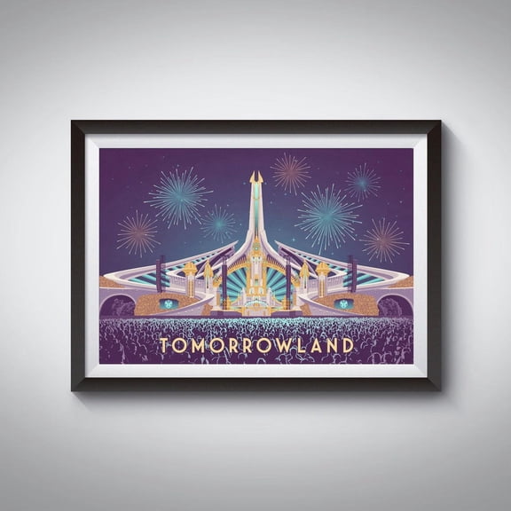 Tomorrowland Music Festival Poster Boom Belgium Dance Music Dubstep Drum N Bass Edm Travel Print Glastonbury Creamfields Boomtown
