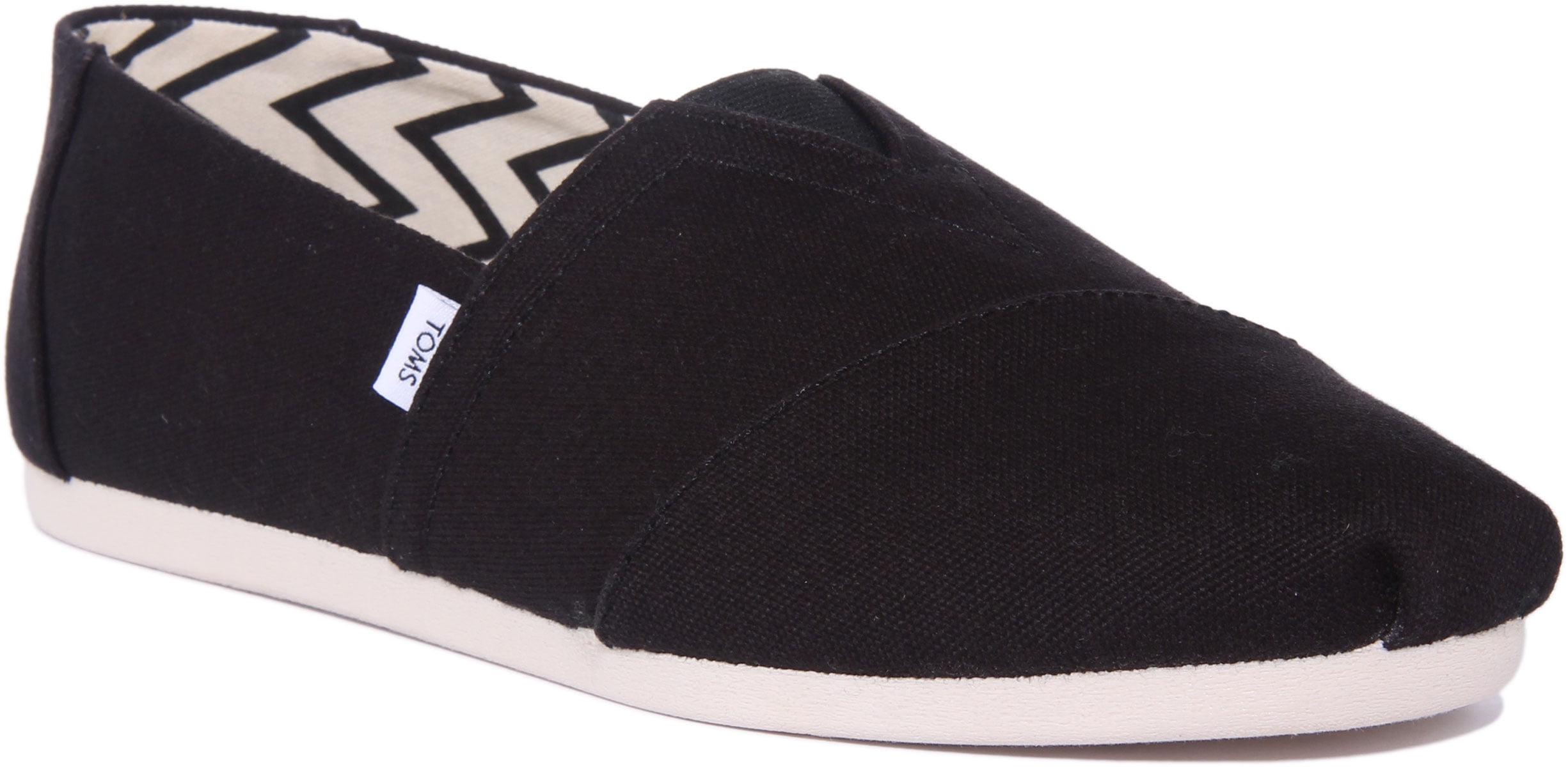 Toms Alpargata Men's Recycled Cotton Canvas Slip On Trainers In