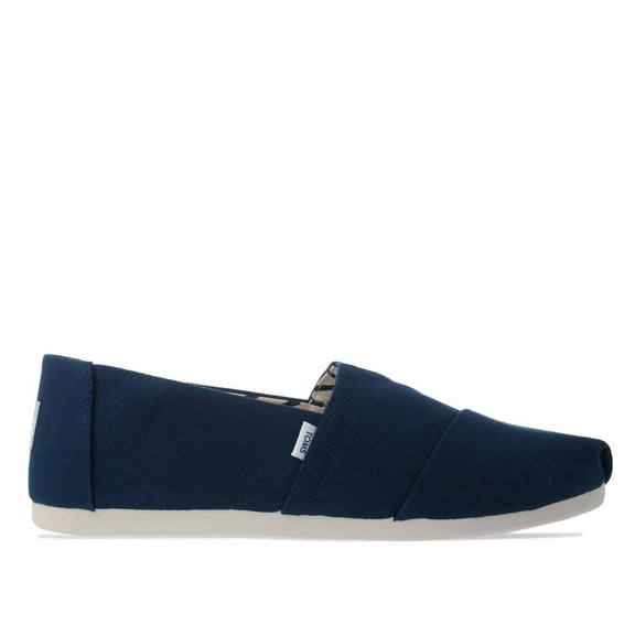 Toms Alpargata Men's Recycled Cotton Canvas Slip On Trainers In Navy Size 8
