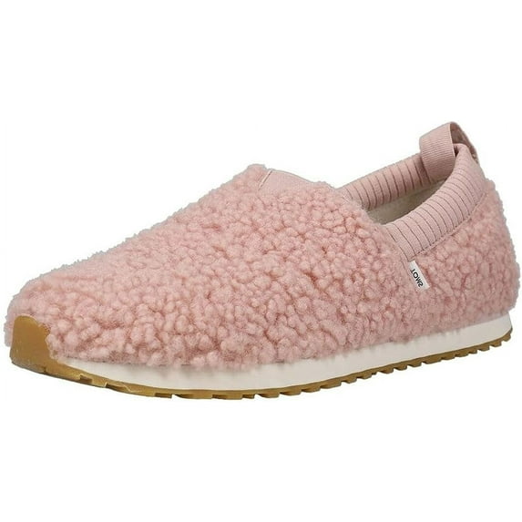 Toms Alpargata Resident Sepia Rose Shearling Slip On Low Top Fashion Sneakers (Sepia Rose, 12)