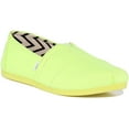 thumbnail image 1 of Toms Alpargata Women's Recycled Cotton Canvas Slip On Trainers In Neon Yellow Size 5.5, 1 of 6