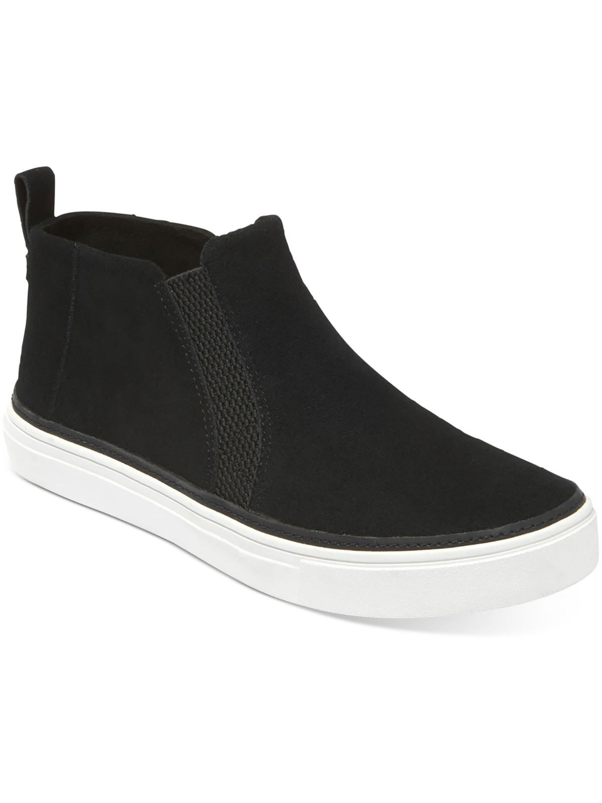 Toms Bryce Black Leather Suede Pull On Rounded Toe Low Top Fashion ...
