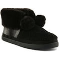 thumbnail image 1 of Toms Celeste Women's Cozy Faux Fur Slippers In Black Size 7, 1 of 6