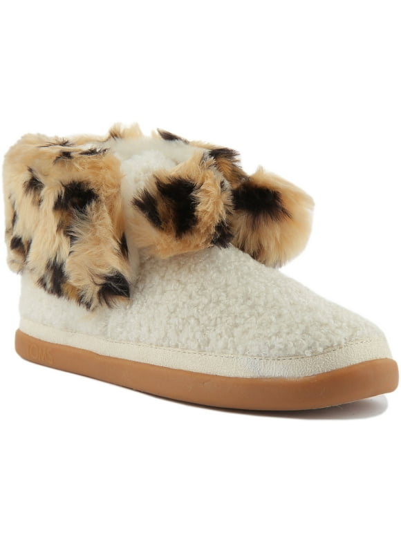 Toms Celeste Women's Cozy Faux Fur Slippers In Natural Size 5