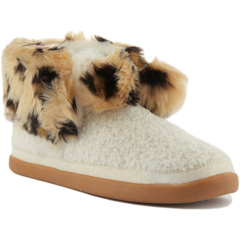 Toms Celeste Women's Cozy Faux Fur Slippers In Natural Size