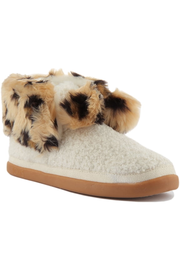 Celeste Women's Cozy Faux Fur Slippers In Natural Size 6