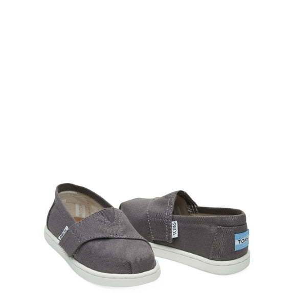 Toms Classic Canvas Slip On Baby Boys Shoes Size 11, Color: Ash/White