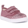 thumbnail image 1 of Toms Cordones Infant's Iridescent Glimmer Slip On Trainers In Pink Size 11, 1 of 6