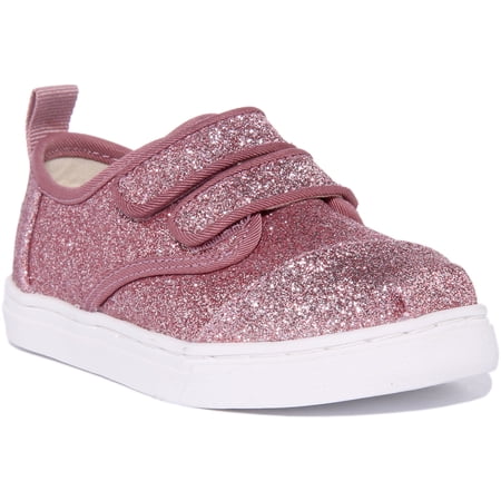 Toms Cordones Infant's Iridescent Glimmer Slip On Trainers In Pink Size 8