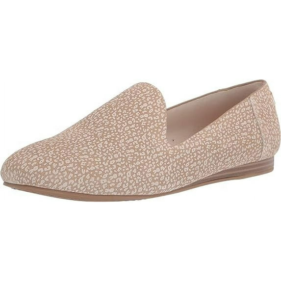 Toms Darcy Natural Mini Leopard Printed Suede Almond Toe Slip On Fashion Flats (Natural Mini Leopard Printed Suede, 8.5)