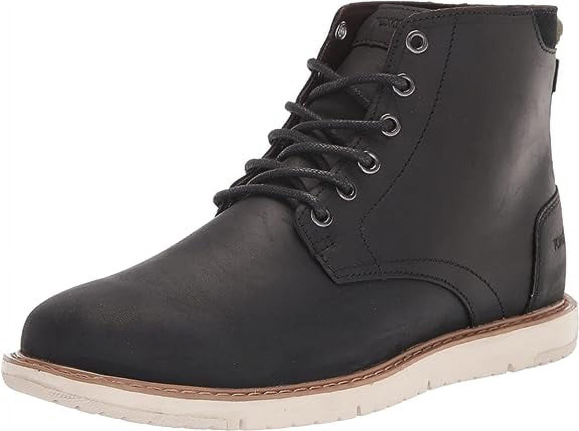 Toms Black Leather Lace-up Boots Amazon.com | TOMS Women main image 3