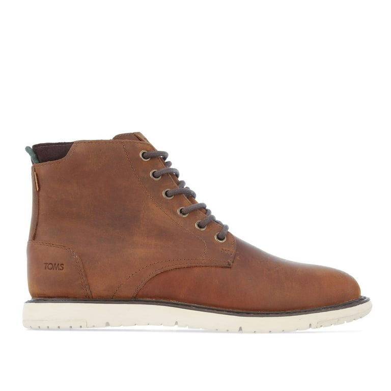Toms Hillside Brown Leather Lace Up Waterproof Lightweight Fashion