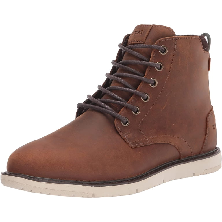 Toms Men\'s Brown Leather Lace-Up Boots Navi TRVL LITE Ranger Tan Water Resistant Boot – TOMS.com main image 3