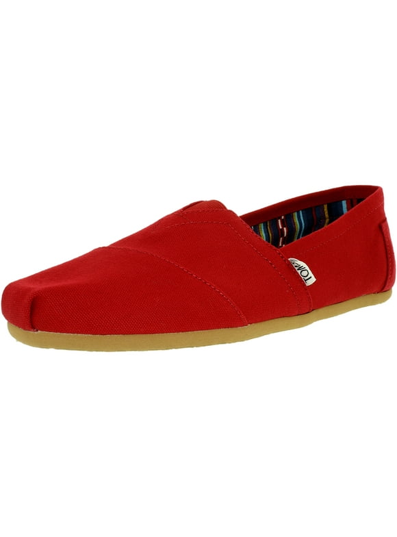 Toms Men's Alpargata Canvas Red Ankle-High Flat Shoe