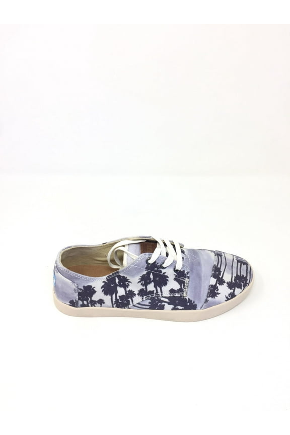 Mens Paseos Blue Palm Trees Classic Lace Up Low Top Rounded Toe Sneakers