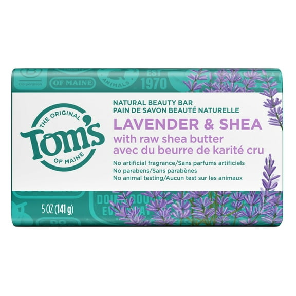 Toms Nat Beauty Bar Lavender And Shea 5oz (Pack of 3)
