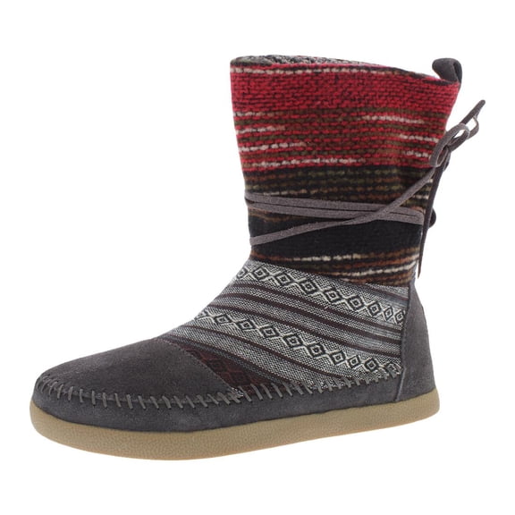 Toms Nepal Boot Womens Shoes Size 6, Color: Grey Woven