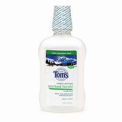 Toms Of Maine Long Lasting Wicked Fresh Mouthwash, Cool Mountain Mint - 16 Oz, 6 Pack
