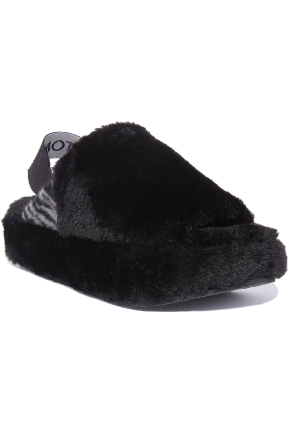 Sofia Women's Slingback Platform Sandal In Black Size 6