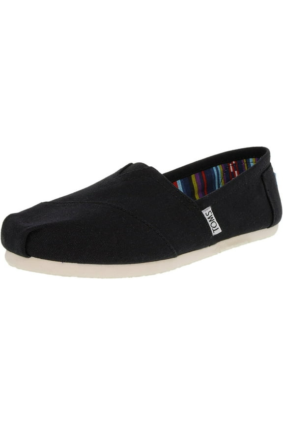 Women's Classic Canvas Black Ankle-High Flat Shoe - 6M