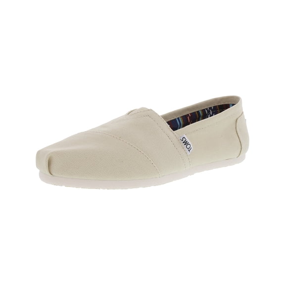 Toms Women's Classic Canvas Natural Ankle-High Slip-On Shoes - 6M