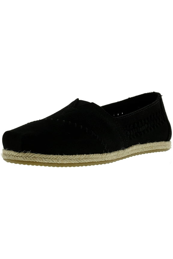 Women's Classic Nubuck Black Woven Panel Ankle-High Flat Shoe - 9M