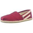 thumbnail image 1 of Toms Women's Classic Striped Canvas Red Stripe University Ankle-High Flat Shoe - 9.5M, 1 of 7