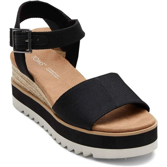 Toms Women's Diana Sandal, Black, Size 5
