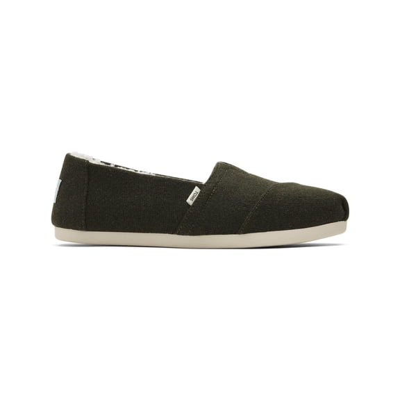 TOMS Womens Alpargata Cozy Repreve Slip On Flats Casual - Green - Size 6.5 B