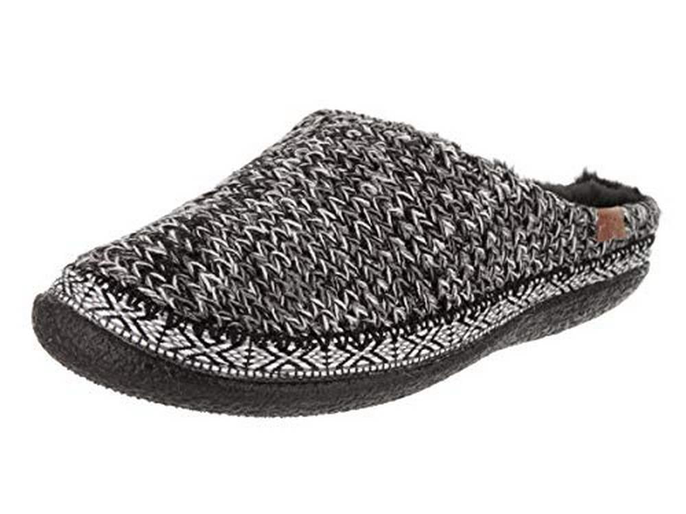Black and white sweater hotsell knit women's ivy slippers