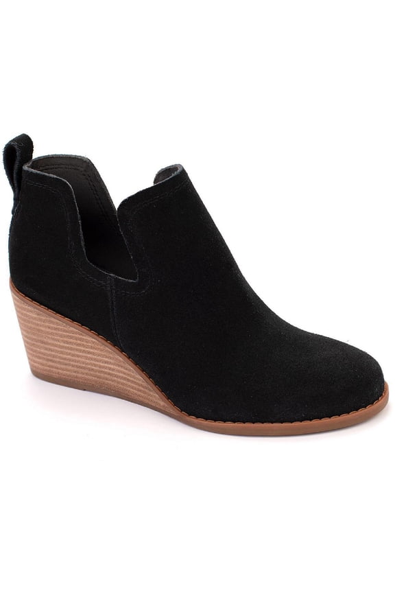 Womens Kallie Suede Ankle Wedge Boots