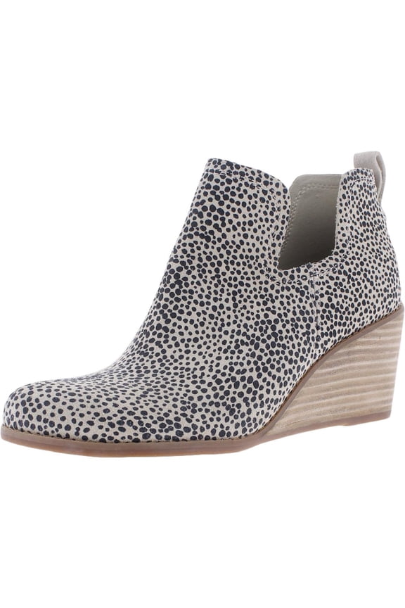 Womens Kallie Suede Cheetah Print Ankle Boots